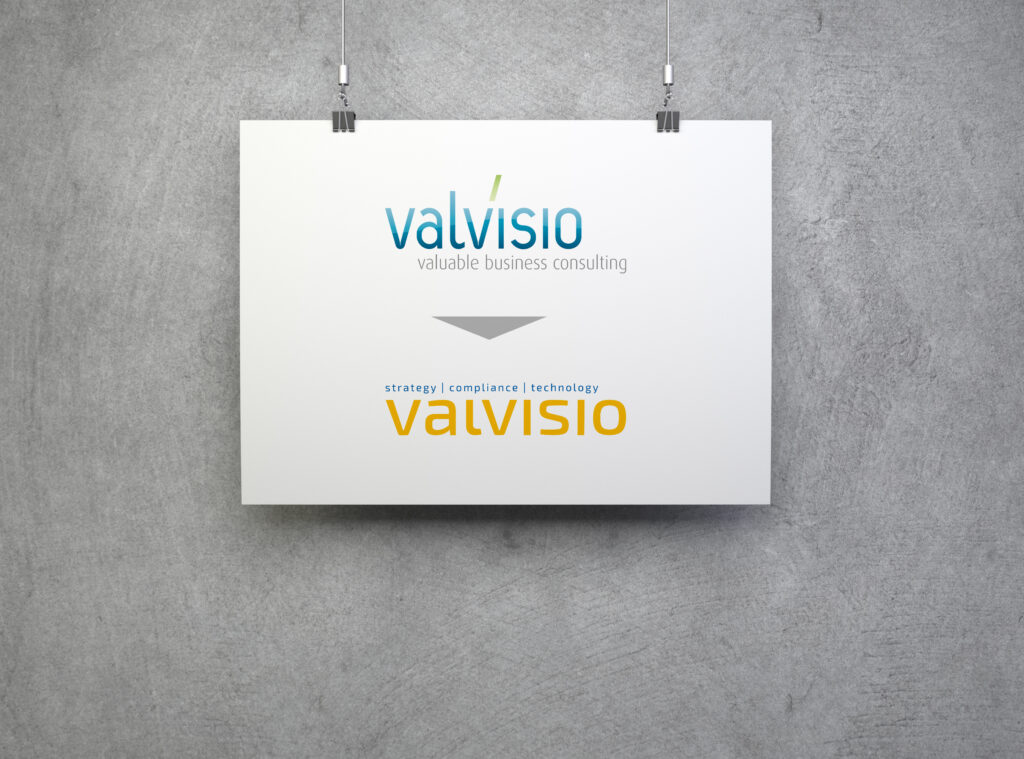 Mockup mit dem Redesign des Logos von valvisio consulting